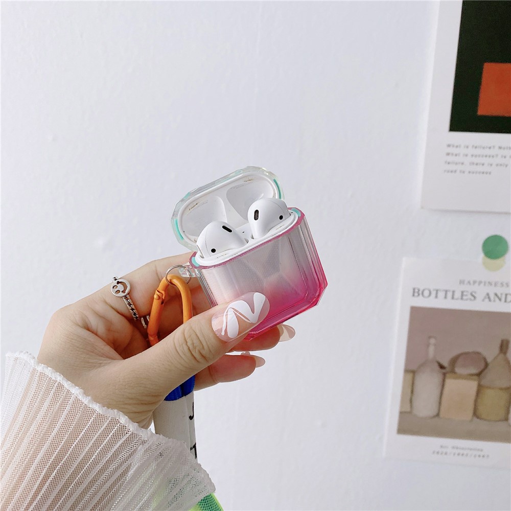 Wholesale Gradient Color TPU Protective Case Cover with Strap for Apple  AirPods 1/2 Charging Case - Rose from China | TVC-Mall.com