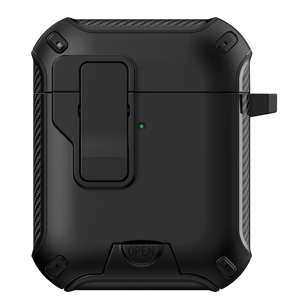 Magnetic Earphone Cover For Apple AirPods with Wireless Charging Case (2019) / AirPods with Charging Case (2019) / (2016) - Black