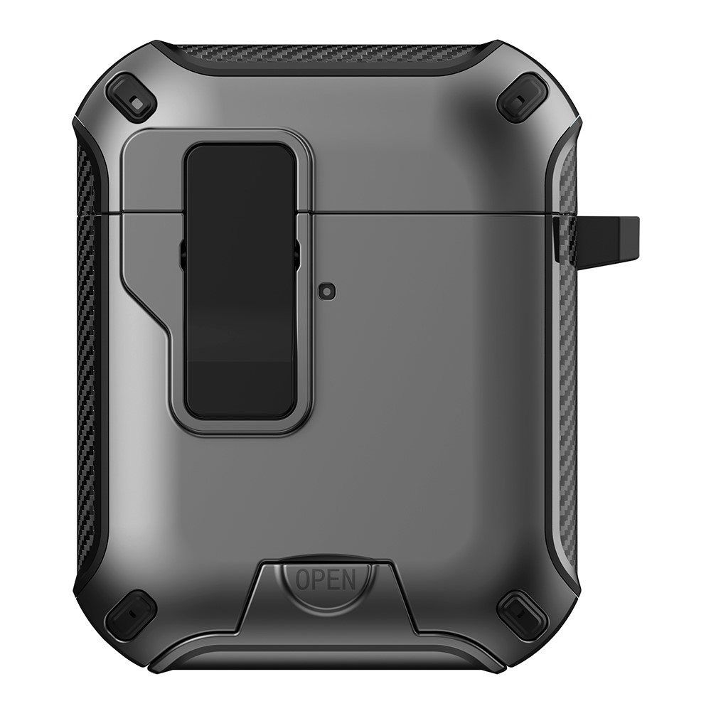 Magnetic Earphone Cover For Apple AirPods with Wireless Charging Case (2019)  /  AirPods with Charging Case (2019)  /  (2016) - Grey