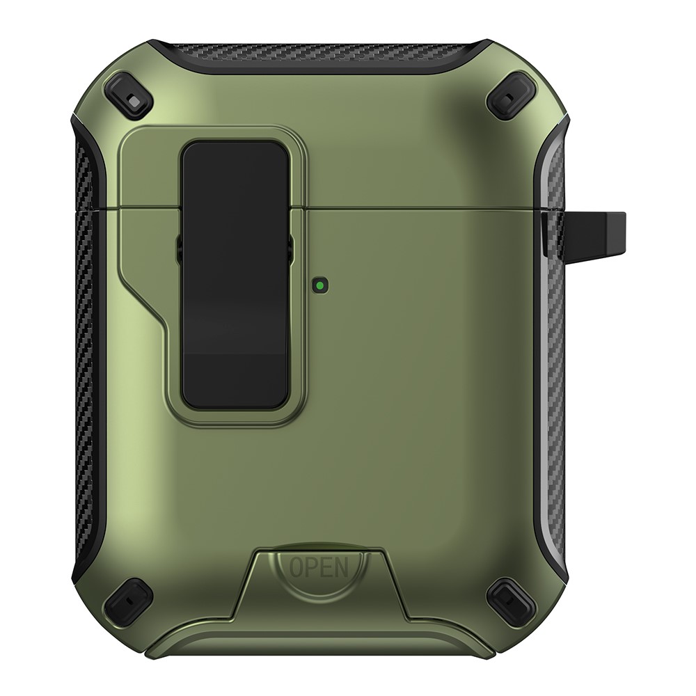 Magnetic Earphone Cover For Apple AirPods with Wireless Charging Case (2019) / AirPods with Charging Case (2019) / (2016) - Green