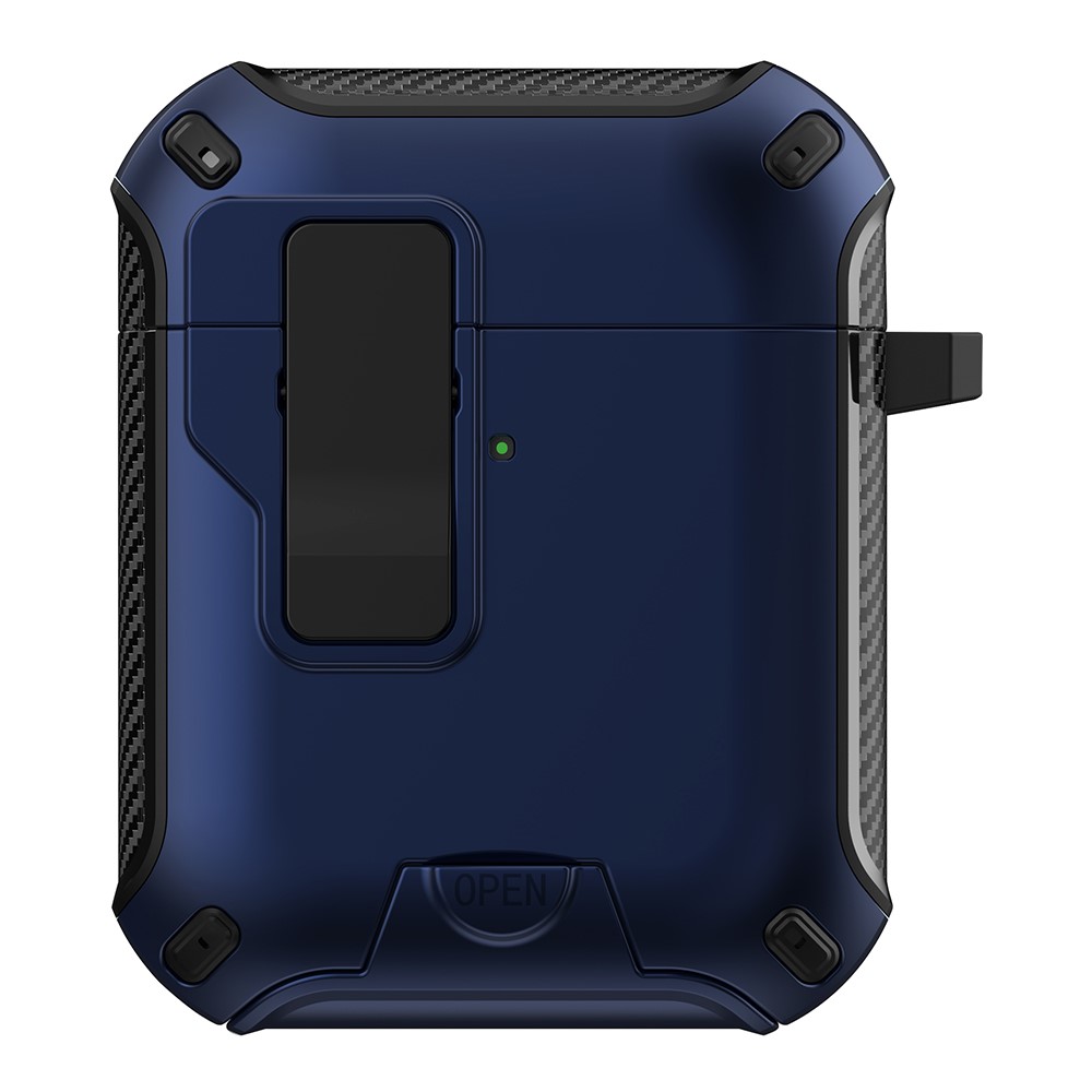 Magnetic Earphone Cover For Apple AirPods with Wireless Charging Case (2019) / AirPods with Charging Case (2019) / (2016) - Dark Blue