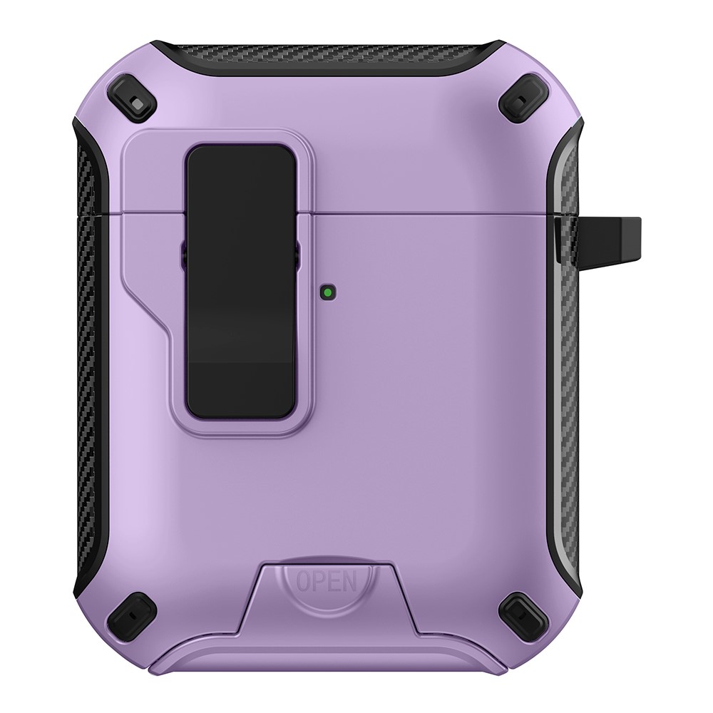 Magnetic Earphone Cover For Apple AirPods with Wireless Charging Case (2019)  /  AirPods with Charging Case (2019)  /  (2016) - Purple