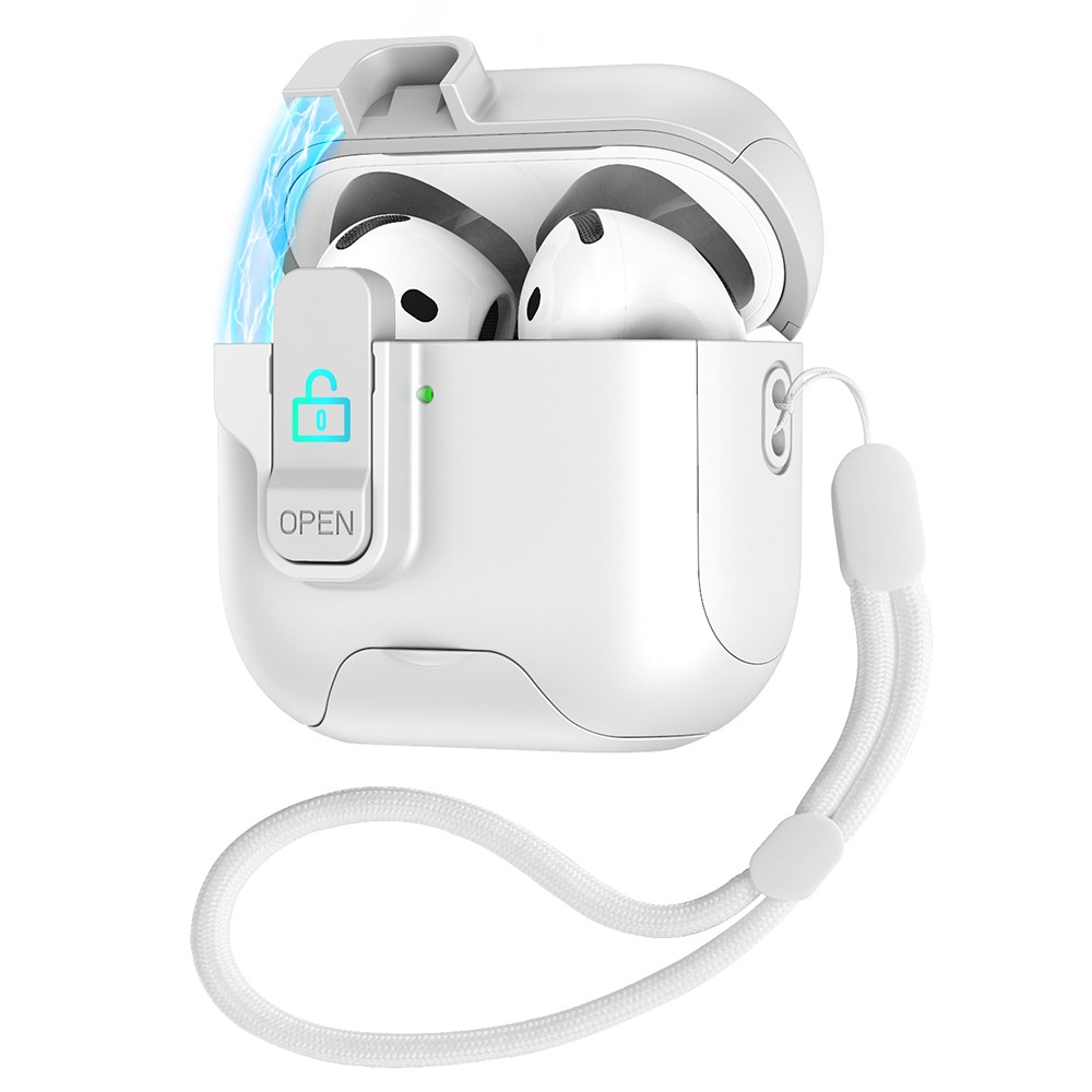 Splicing Color Earphone Cover For Apple AirPods with Wireless Charging Case (2019) / AirPods with Charging Case (2019) / (2016) - White