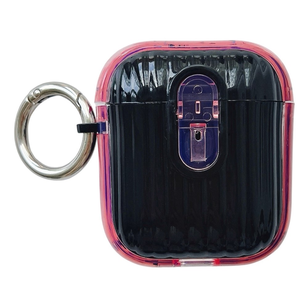 Protective Case for Apple AirPods with Wireless Charging Case (2019)  /  AirPods with Charging Case (2019)  /  (2016) TWS Earbuds Cover - Clear Pink  /  Black