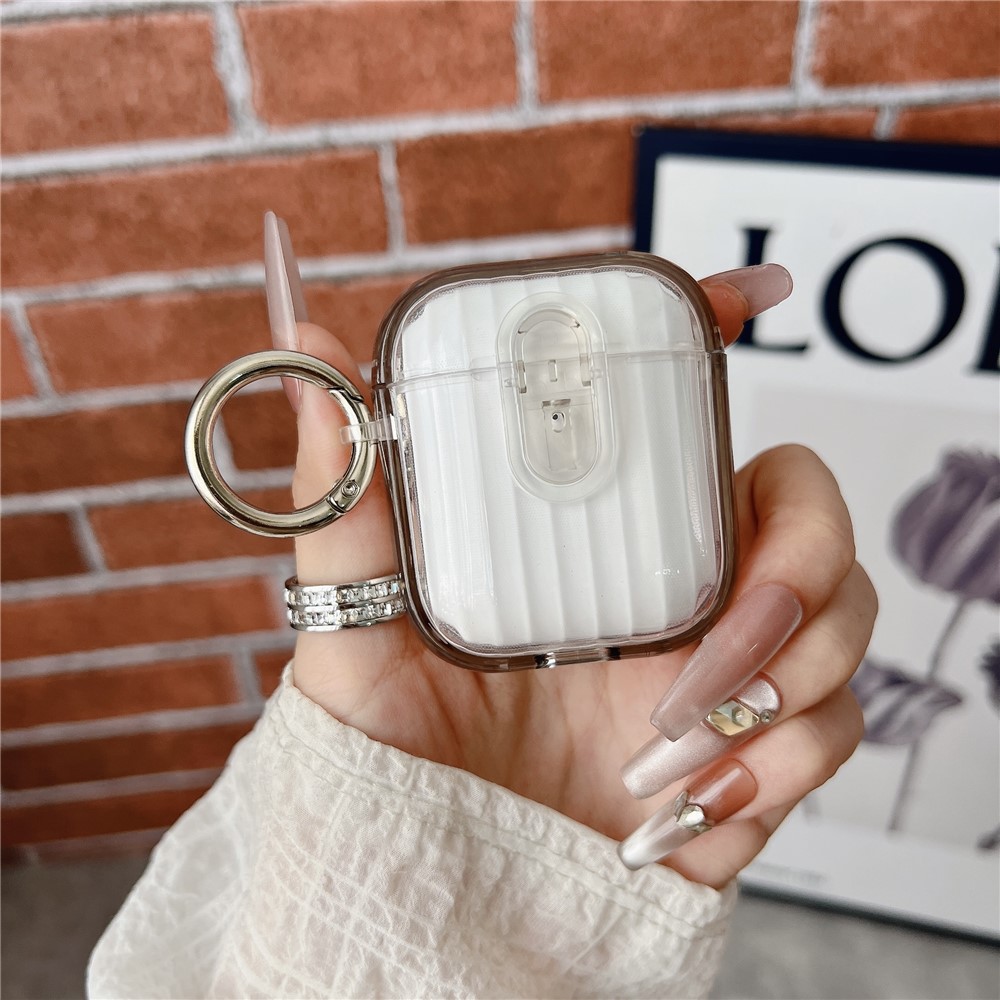 Protective Case for Apple AirPods with Wireless Charging Case (2019) / AirPods with Charging Case (2019) / (2016) TWS Earbuds Cover - Clear Grey / Clear