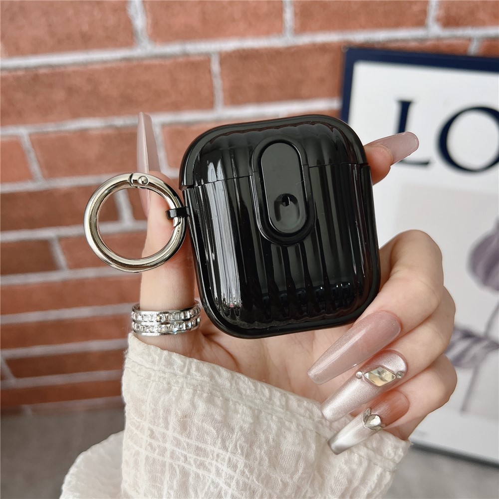 Protective Case for Apple AirPods with Wireless Charging Case (2019) / AirPods with Charging Case (2019) / (2016) TWS Earbuds Cover - Black / Black