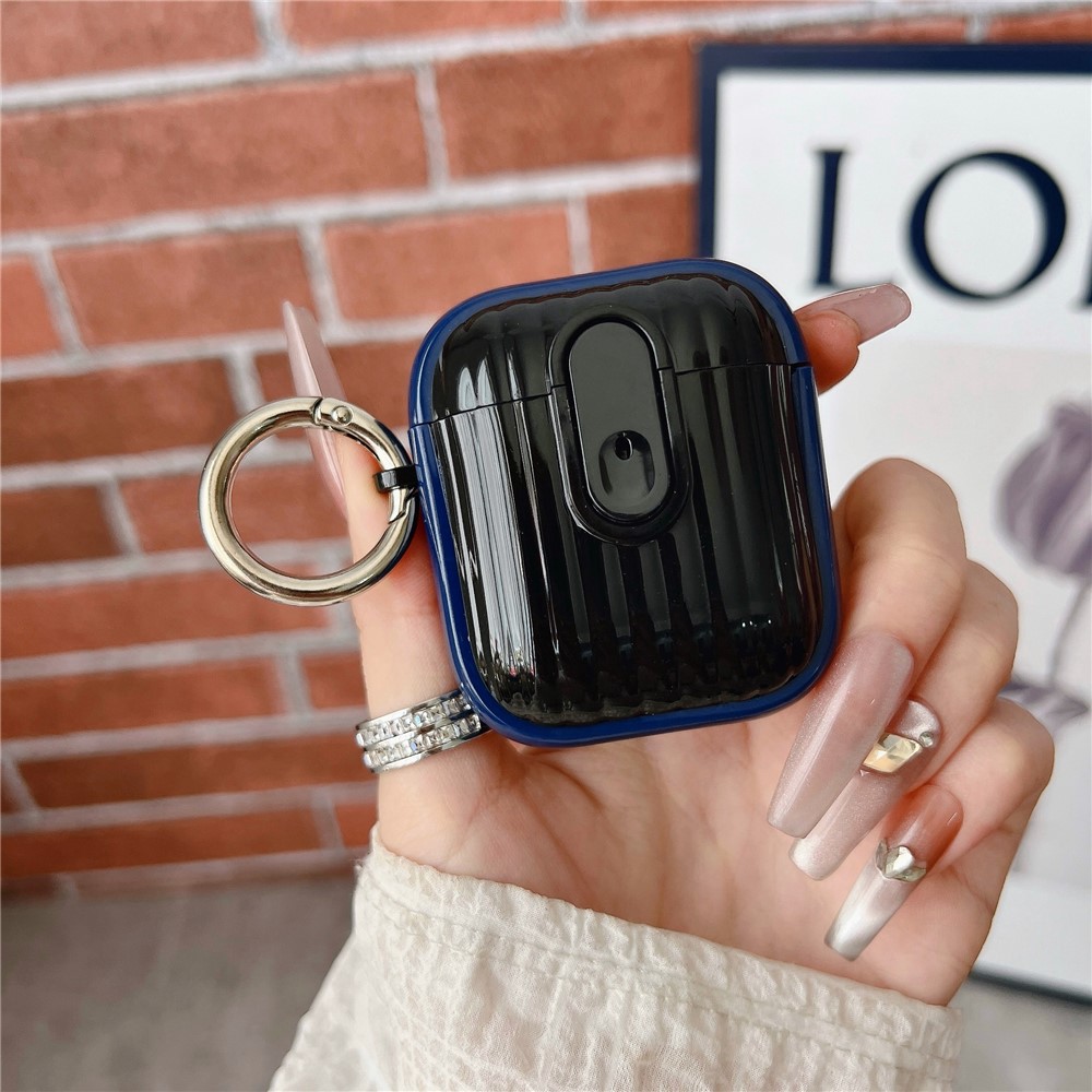 Protective Case for Apple AirPods with Wireless Charging Case (2019) / AirPods with Charging Case (2019) / (2016) TWS Earbuds Cover - Blue / Black