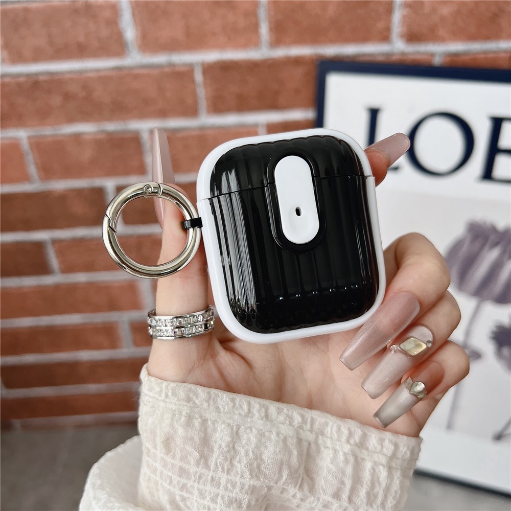 Protective Case for Apple AirPods with Wireless Charging Case (2019) / AirPods with Charging Case (2019) / (2016) TWS Earbuds Cover - White / Black