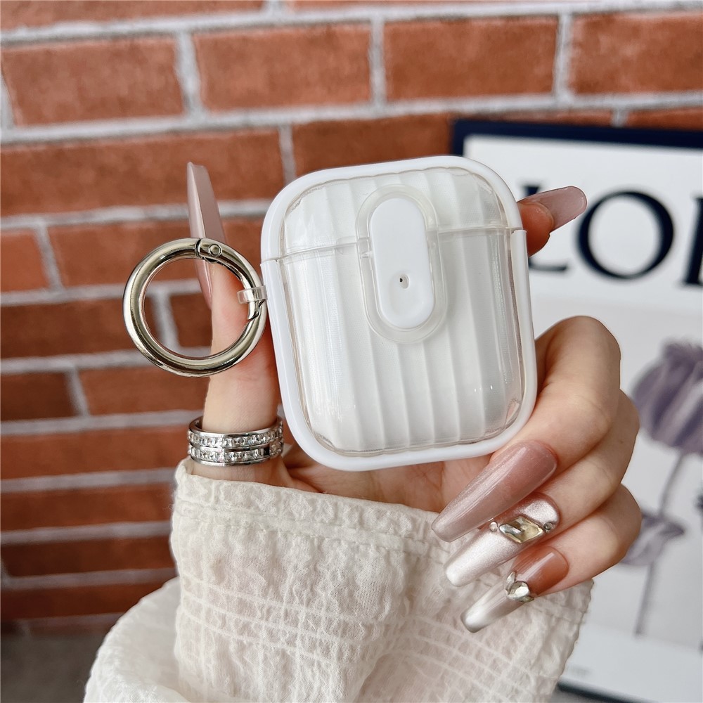 Protective Case for Apple AirPods with Wireless Charging Case (2019) / AirPods with Charging Case (2019) / (2016) TWS Earbuds Cover - White / Clear