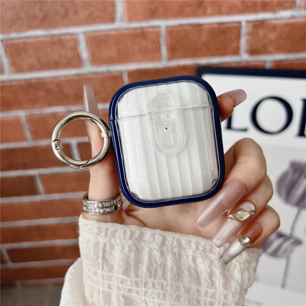 Protective Case for Apple AirPods with Wireless Charging Case (2019) / AirPods with Charging Case (2019) / (2016) TWS Earbuds Cover - Blue / Clear