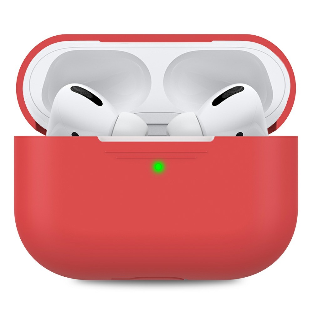 AHASTYLE PT-P3 For AirPods Pro Silicone Case Earphone Anti-Drop Protective Cover - Red