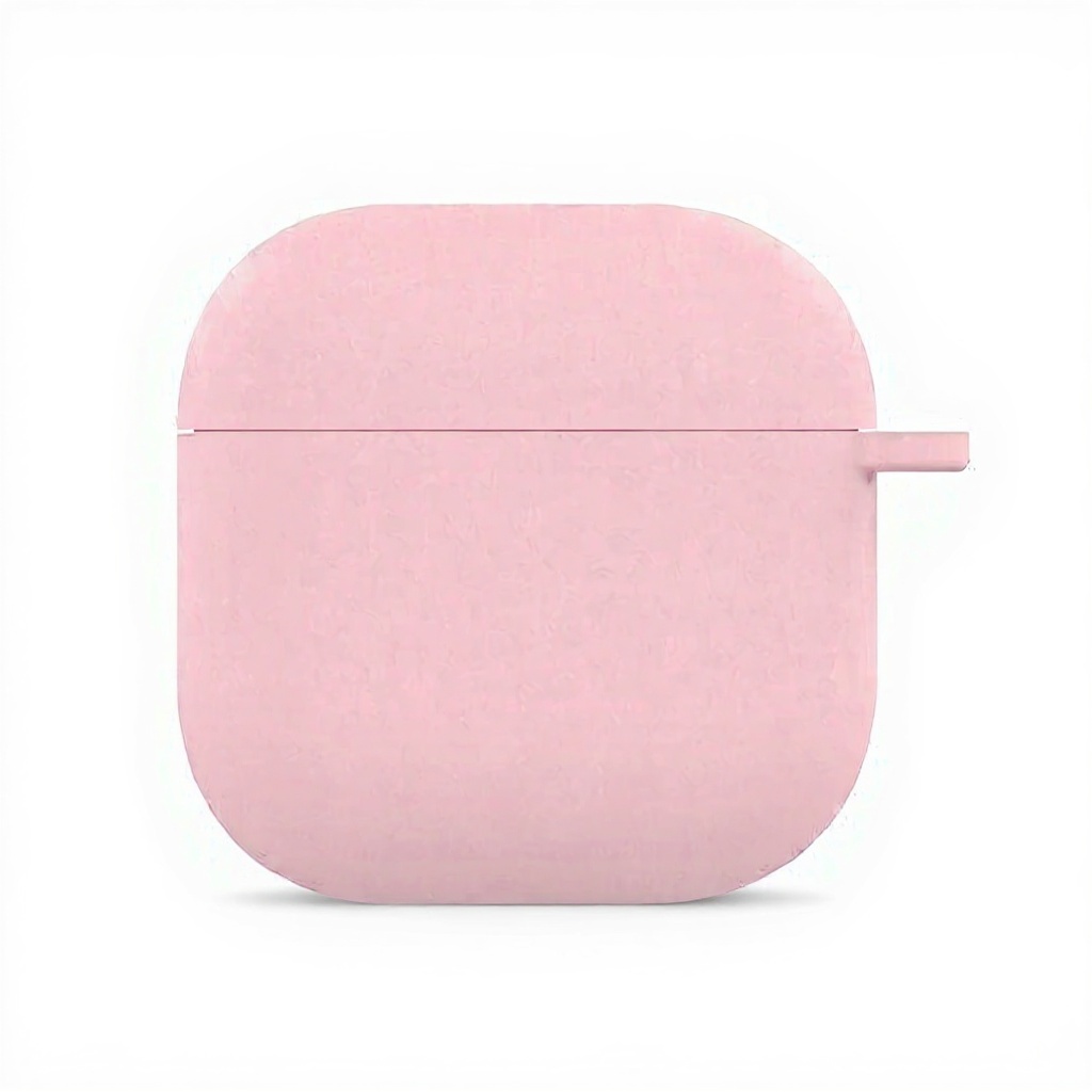 For AirPods 5 / 4 Silicone Case Ultra Thin 1.5mm Protective Cover With Carabiner Hook Wireless Charging Compatible - Light Pink