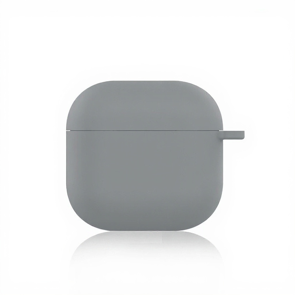 For AirPods 5 / 4 Silicone Case Ultra Thin 1.5mm Protective Cover With Carabiner Hook Wireless Charging Compatible - Gray