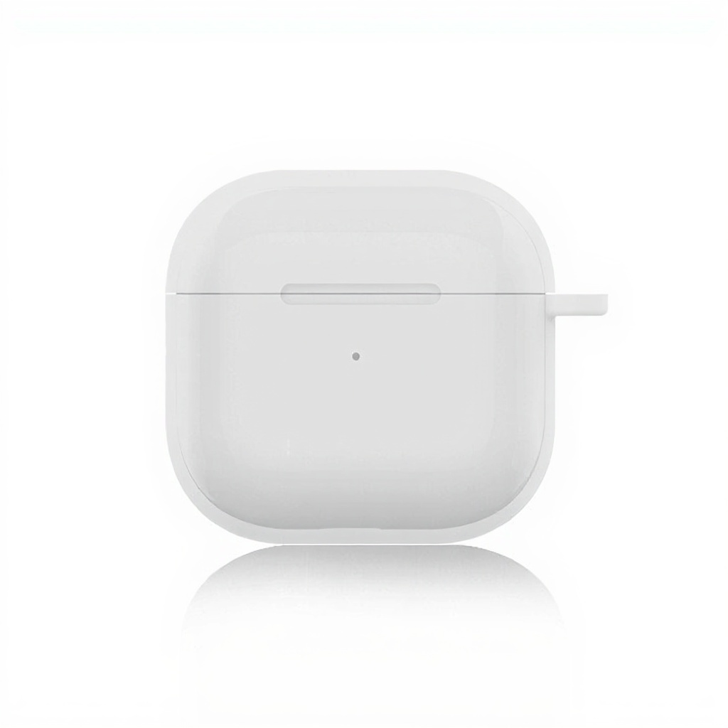 For AirPods 5 / 4 Silicone Case Ultra Thin 1.5mm Protective Cover With Carabiner Hook Wireless Charging Compatible - Transparent White