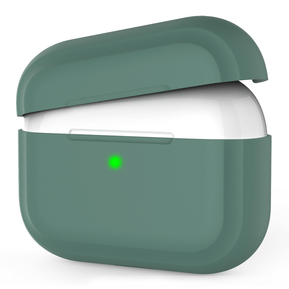 AHASTYLE PT-P2S Silicone Case for AirPods with Wireless Charging Case (2019) / AirPods with Charging Case (2019) / (2016) Separable Cover - Dark Green