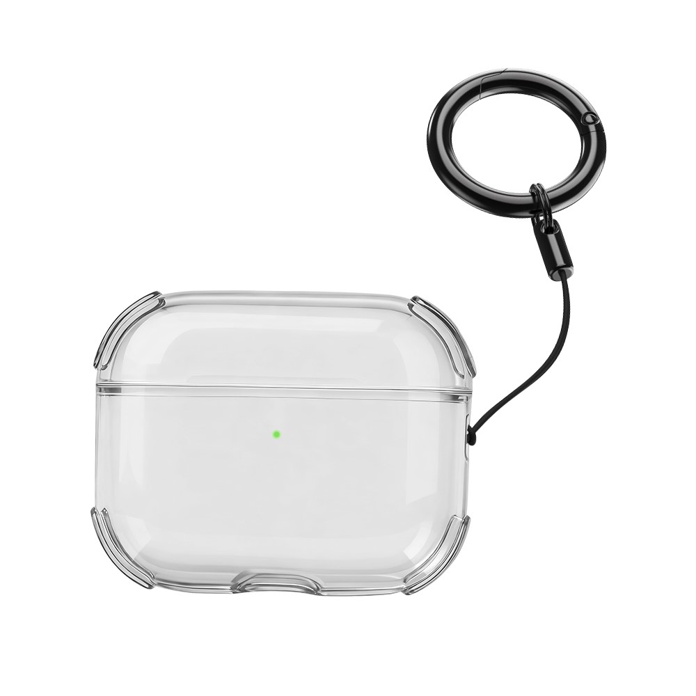 Bulk Purchasing For Apple AirPods Pro Case Ultra Thin Matte TPU Earbuds Protective Cover with Strap Ring - Transparent