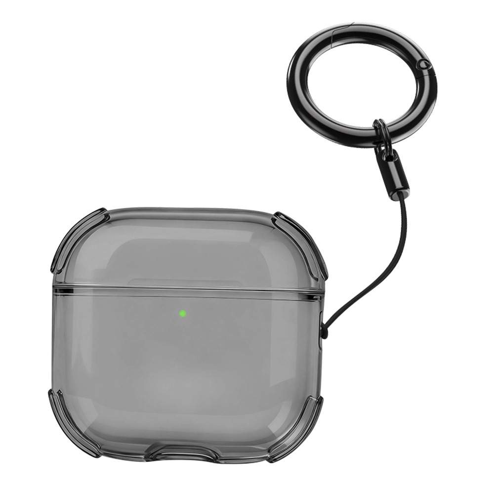 Bulk Purchasing For Apple AirPods 3 Case Ultra Thin Matte TPU Earbuds Protective Cover with Strap Ring - Grey