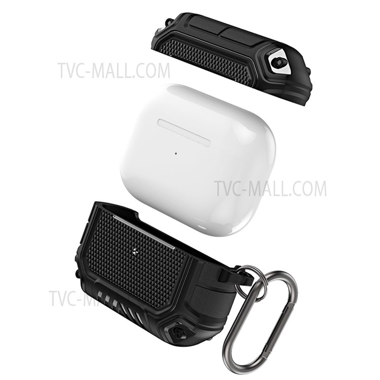 Soft TPU Case Wireless Earphone Protective Cover with Buckle for AirPods 3 - Black-6