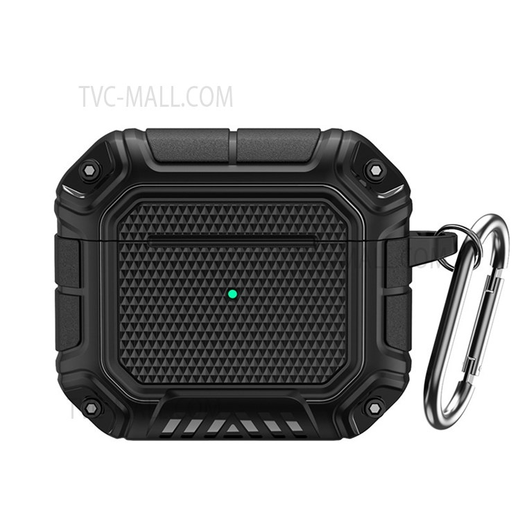 Soft TPU Case Wireless Earphone Protective Cover with Buckle for AirPods 3 - Green-3