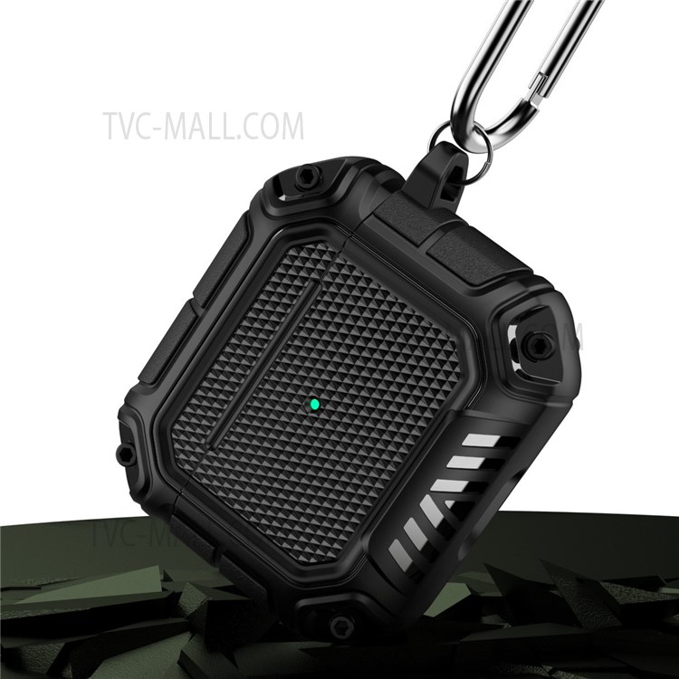 Soft TPU Case Wireless Earphone Protective Cover with Buckle for AirPods 3 - Green-8
