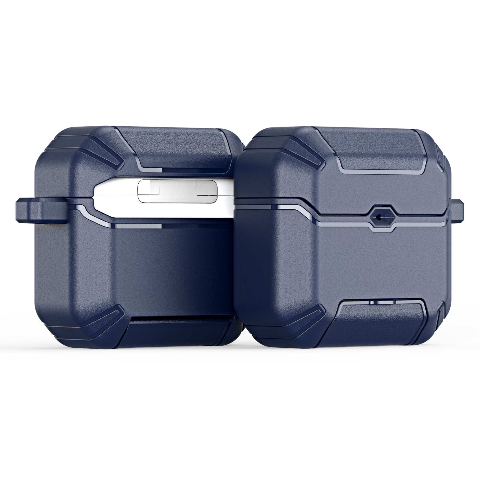 DUX DUCIS For AirPods 5 / 4 Earphone Case PECS Series PC+TPU Cover with Phone Holder and Hook - Blue