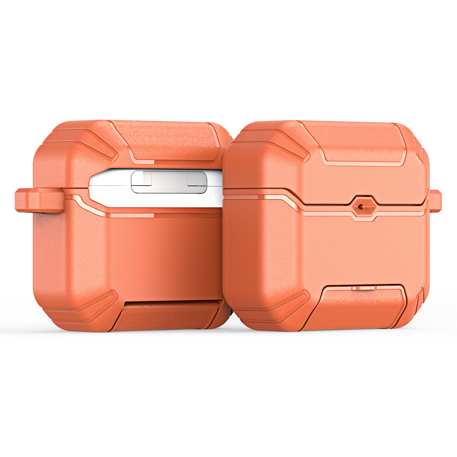 DUX DUCIS For AirPods 5 / 4 Earphone Case  PECS Series PC+TPU Cover with Phone Holder and Hook - Orange