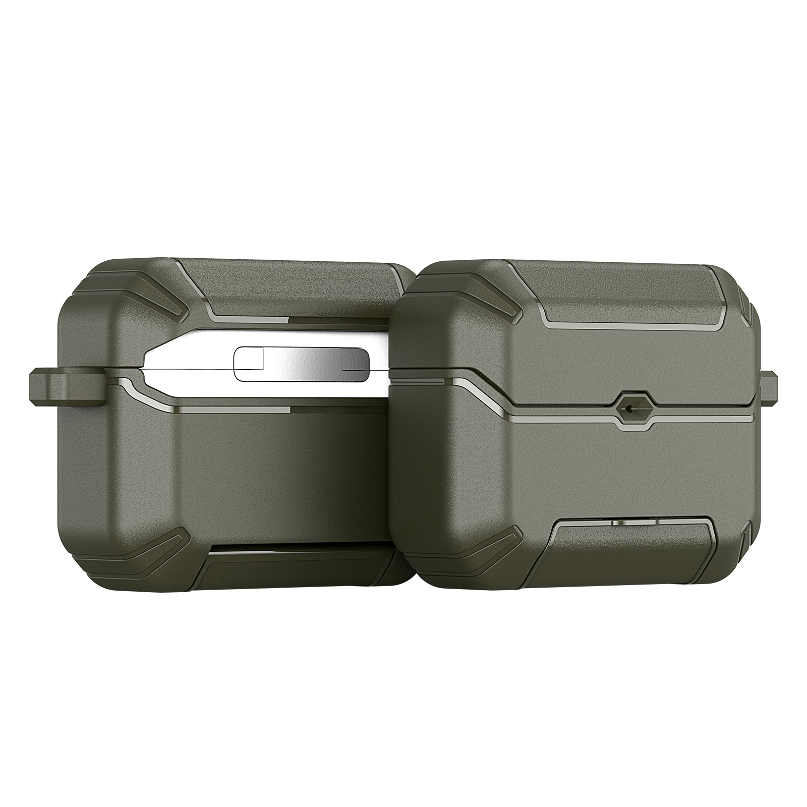 DUX DUCIS For AirPods Pro 3 Earphone Case PECS Series PC+TPU Cover with Phone Holder and Hook - Green