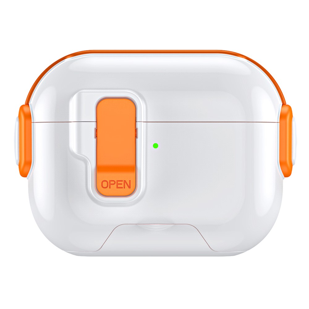 For Apple AirPods Pro Case with Phone Stand Function TPU PC TWS Earbuds Protective Cover - Orange