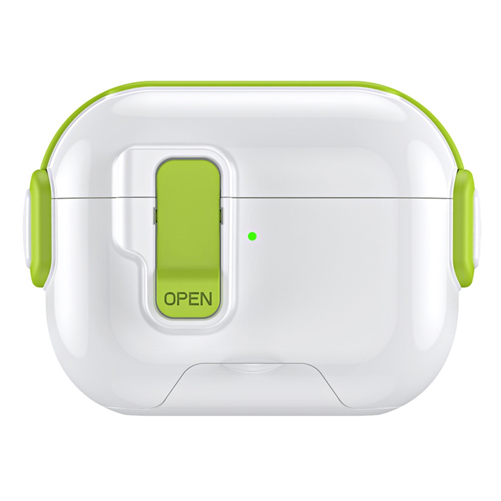 For Apple AirPods Pro Case with Phone Stand Function TPU PC TWS Earbuds Protective Cover - Green