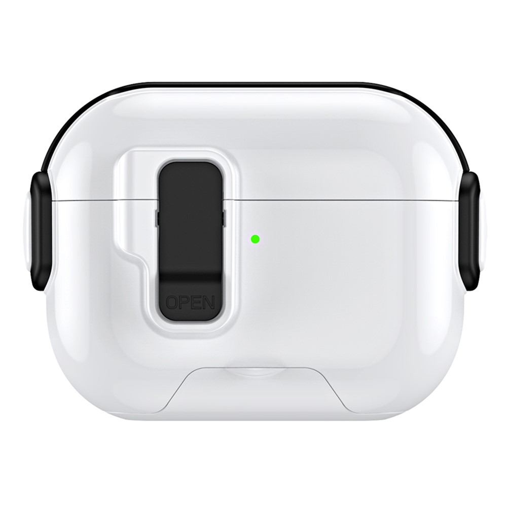 For Apple AirPods Pro Case with Phone Stand Function TPU PC TWS Earbuds Protective Cover - Black