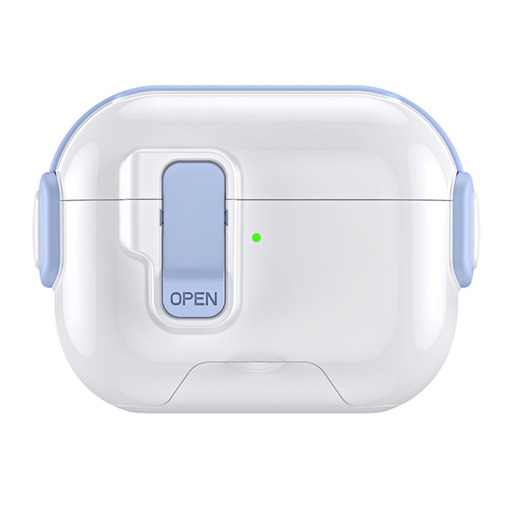 For Apple AirPods Pro Case with Phone Stand Function TPU PC TWS Earbuds Protective Cover - Sky Blue
