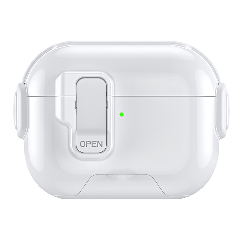 For Apple AirPods Pro Case with Phone Stand Function TPU PC TWS Earbuds Protective Cover - White