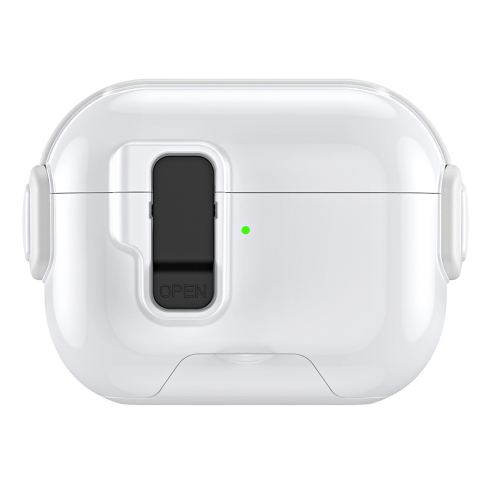 For Apple AirPods Pro Case with Phone Stand Function TPU PC TWS Earbuds Protective Cover - White / Black