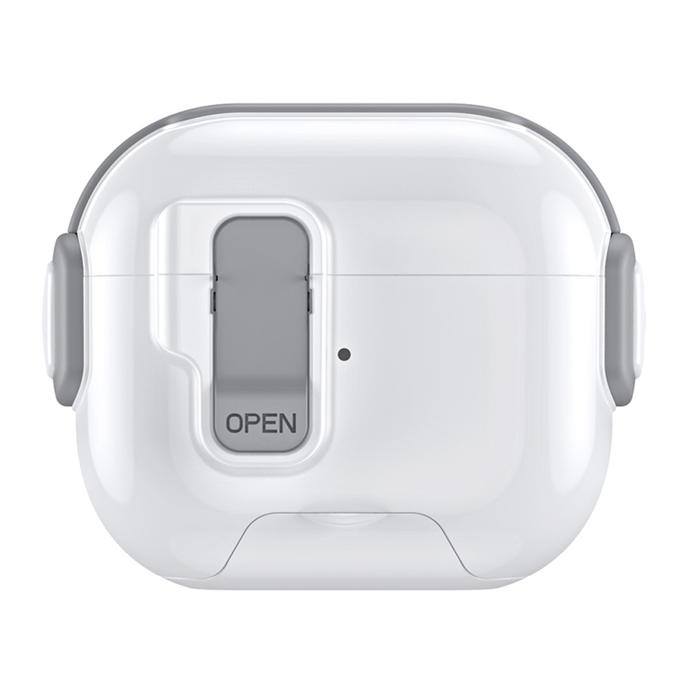 For Apple AirPods 3 Case with Phone Stand Function TPU PC TWS Earbuds Protective Cover - Grey