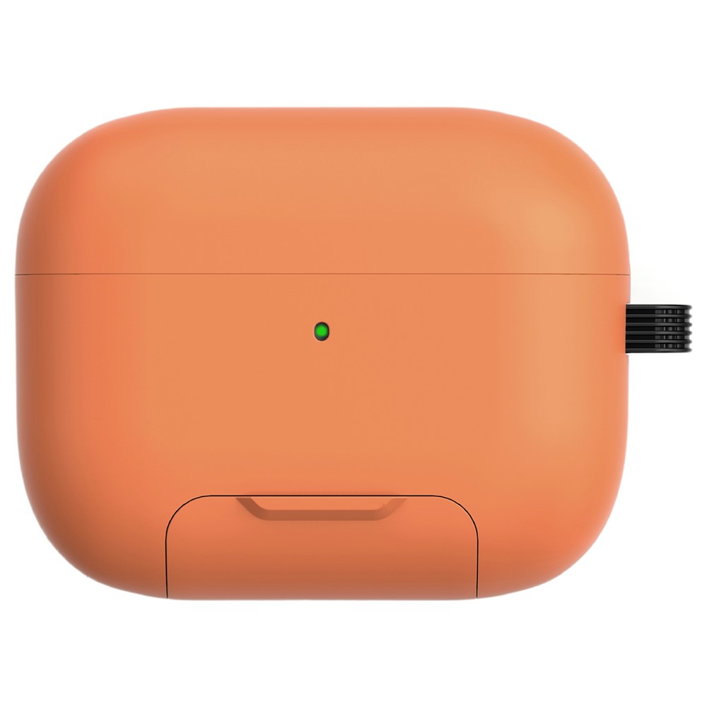 For AirPods Pro 2 Case Foldable Stand TPU PC Magnetic Earbuds Cover with Carabiner - Orange