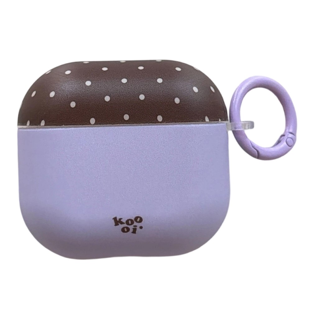 For AirPods 4 Polka Dot Case Shockproof Shell TPU Protective Cover with Carabiner Clip
