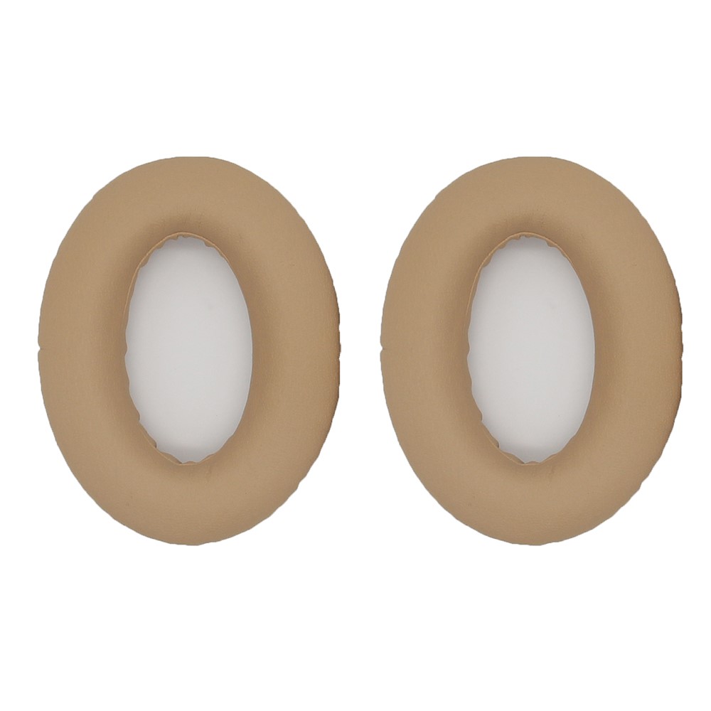 1 Pair JZF-367 Replacement Protein Leather Headphones Ear Pads Ear Cushion for Bose QC2 QC15 AE2 QC25 - Beige/Blue-4