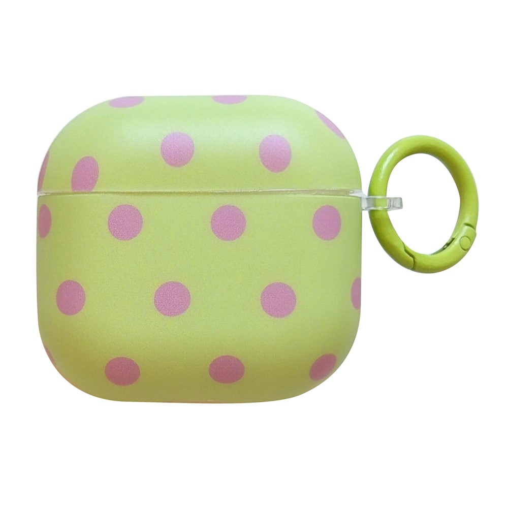 Polka Dot Case for Apple AirPods 3 Soft TPU Protective Cover with Carabiner Clip