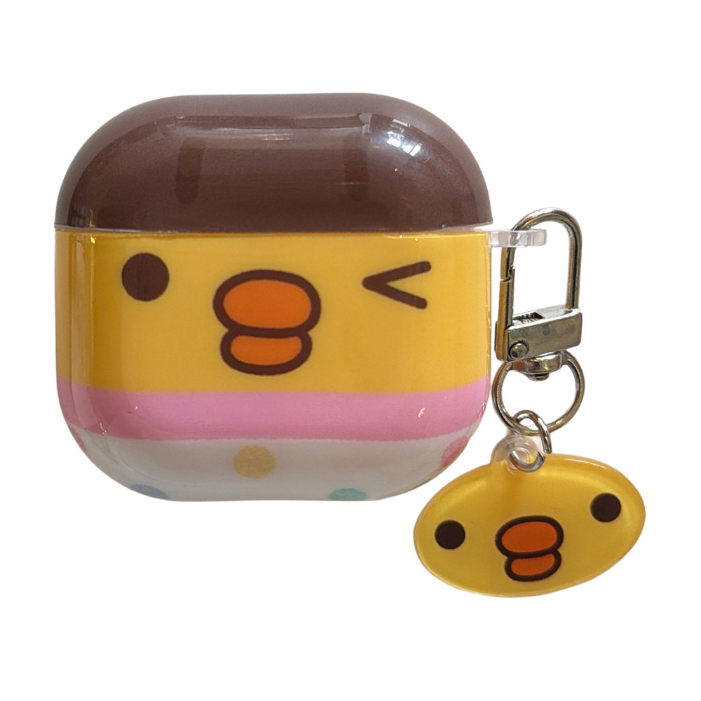 For AirPods 3 Protective Case Cute Chicken TPU Anti-drop Wireless Earphone Cover with Pendant Keychain