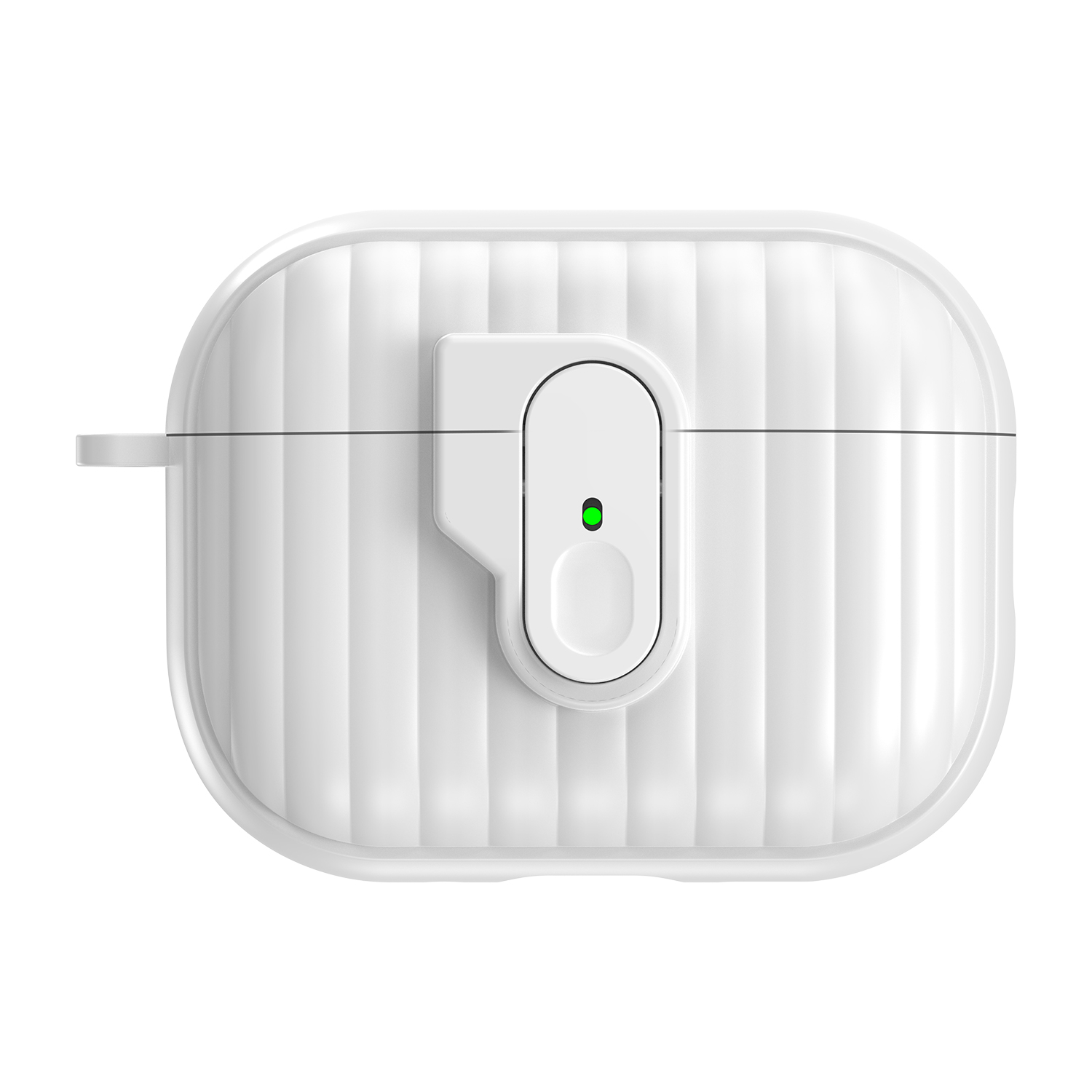 For AirPods Pro TPU Case Shell Anti-Slip Textured One-Click Switch Earphone Protective Cover - White