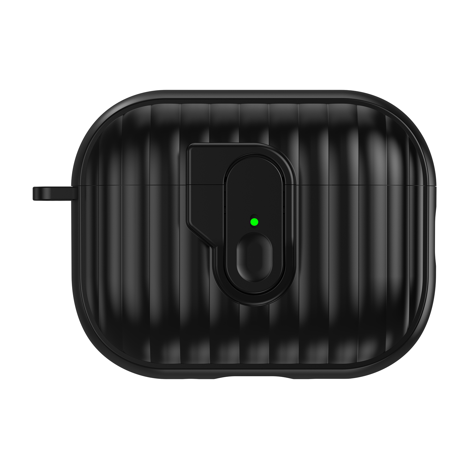For AirPods Pro TPU Case Shell Anti-Slip Textured One-Click Switch Earphone Protective Cover - Black