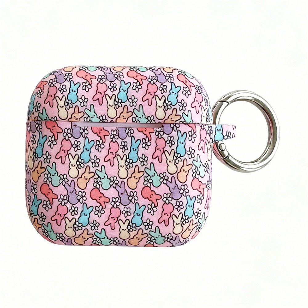 Silicone Case for AirPods 5 / 4 Cute Rabbit Pattern Earphone Protective Cover with Hanging Buckle