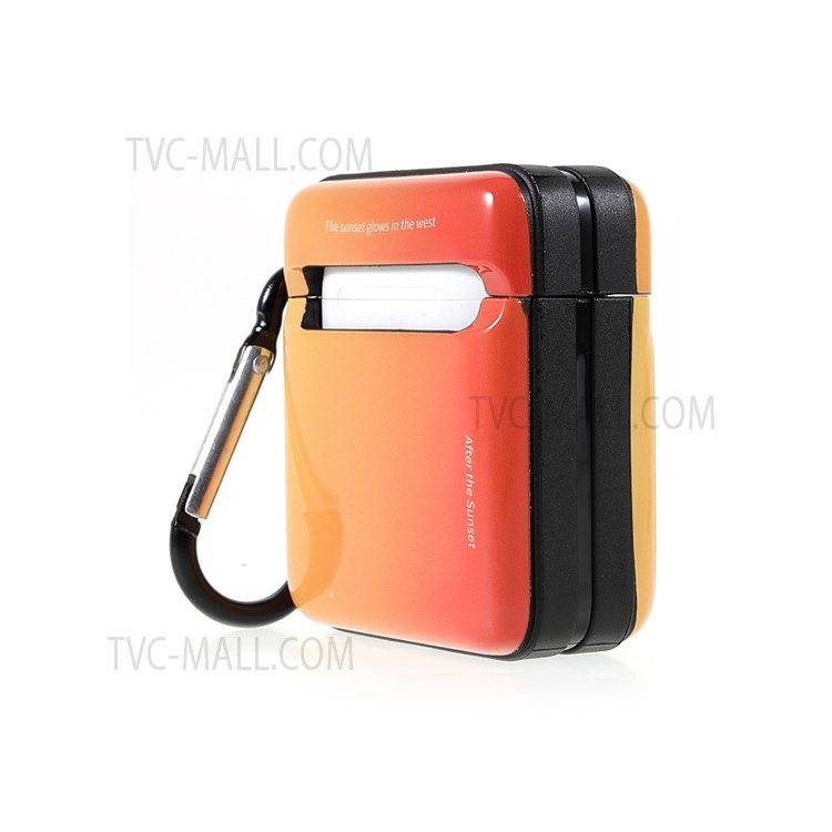 Drop-Resistant Popular Network Style Blooming Color TPU Protective Case for Apple AirPods with Charging Case (2016)/(2019)/with Wireless Charging Case (2019) - Orange-2