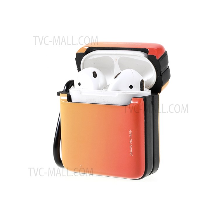 Drop-Resistant Popular Network Style Blooming Color TPU Protective Case for Apple AirPods with Charging Case (2016)/(2019)/with Wireless Charging Case (2019) - Orange-4