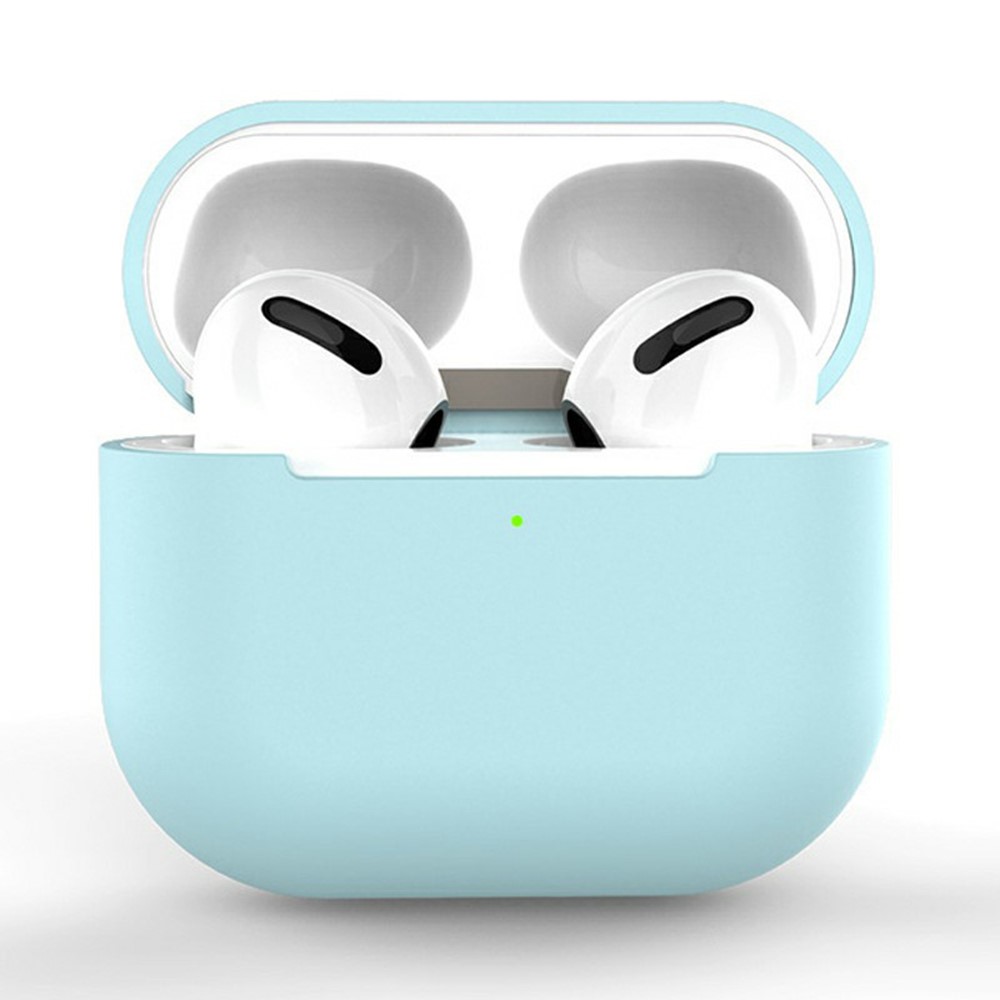 For AirPods 3 Silicone Case Shockproof Precise Cutouts Earphone Protective Cover - Baby Blue