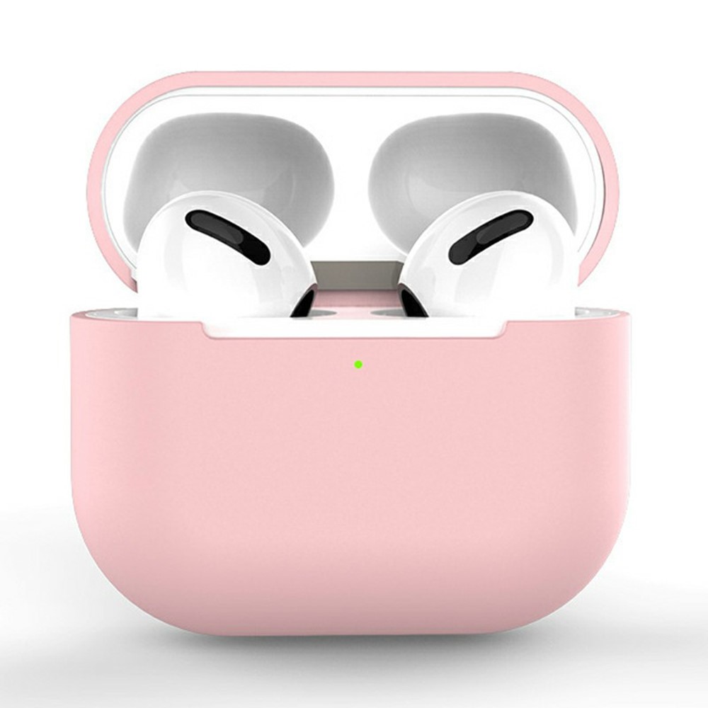 For AirPods 3 Silicone Case Shockproof Precise Cutouts Earphone Protective Cover - Pink