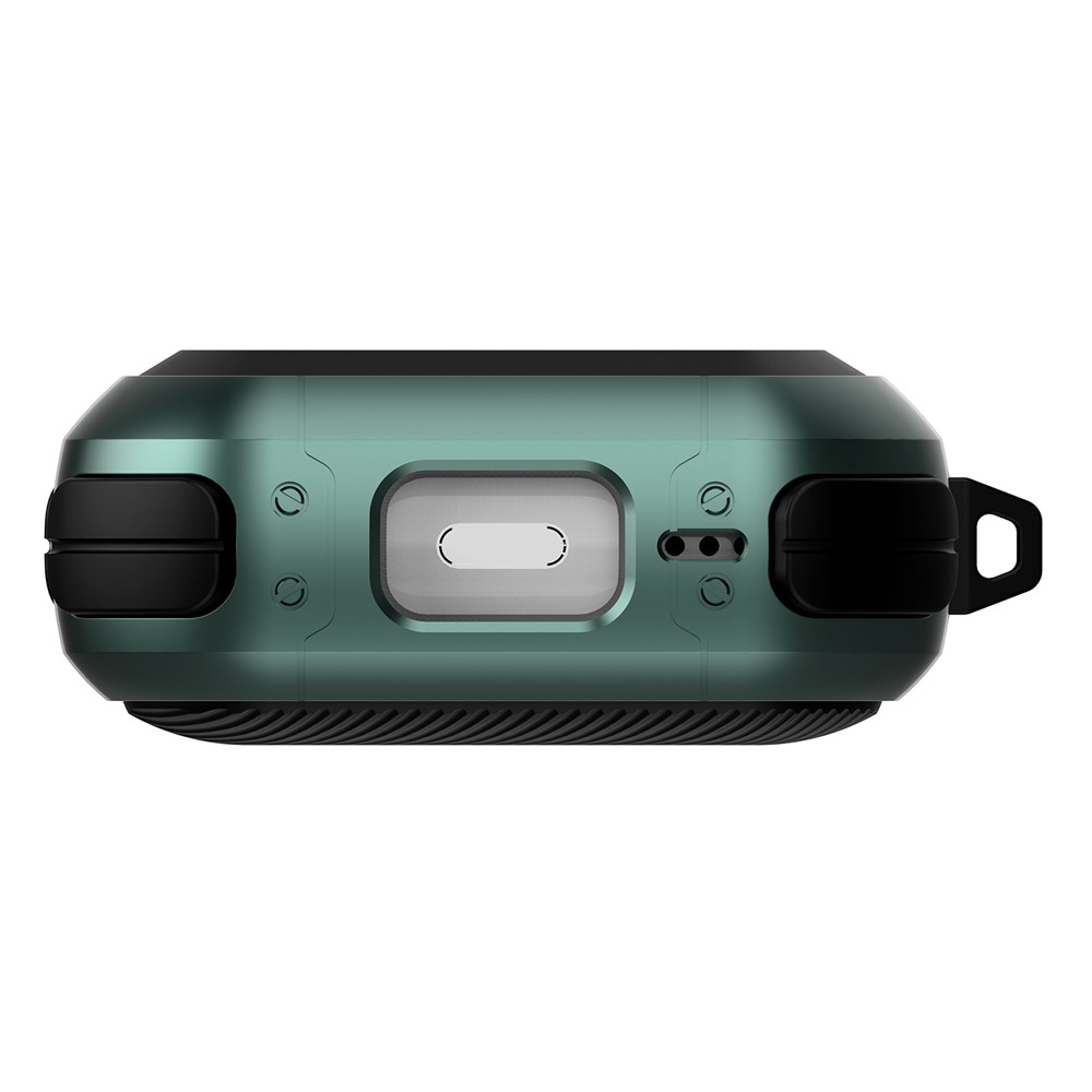 Thunder Series Full-Body Rugged Shockproof Protective Case with Carabiner for AirPods 3 - Midnight Green-10