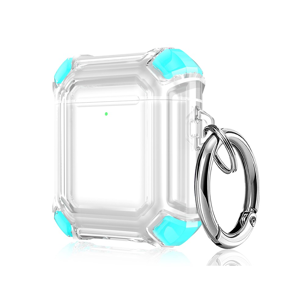 Anti-Drop Contrast Color TPU Bluetooth Earphone Separable Protective Cases for AirPods with Wireless Charging Case (2019)/AirPods with Charging Case (2019)/(2016) - Green-3