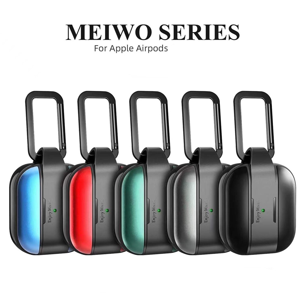 MUTURAL MEIWO Series Anti-scratch Shockproof Soft TPU+PC Protection Cover Earphone Case Shell for Apple AirPods 3 - Black-3