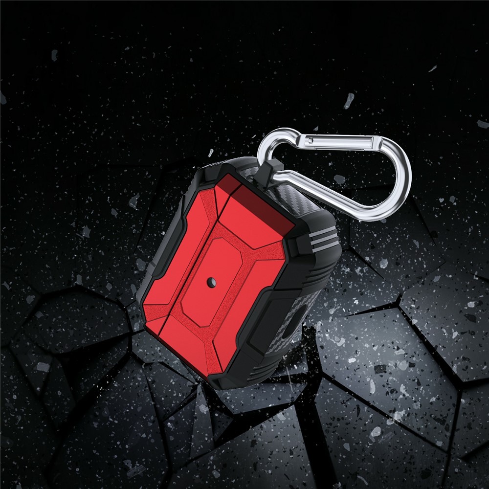 Portable Wireless Earphone Case Sleeve Anti-drop Anti-scratch TPU Protective Cover for AirPods Pro - Red-2
